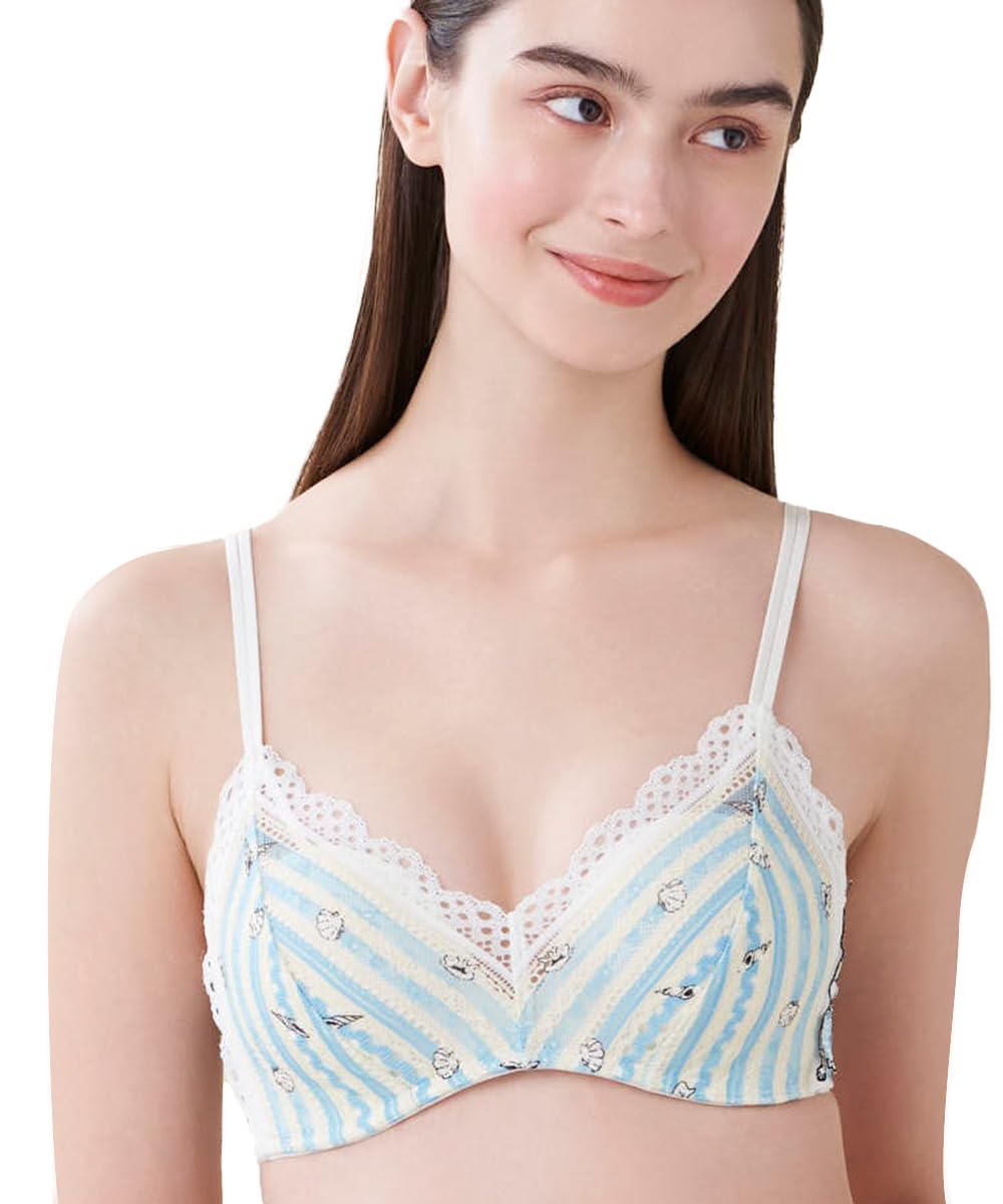 

Unnanacool Wireless Comfortable and Moomin SX Bra, Beautiful, High-Arm Design, Collaboration, Women s, BUN125,