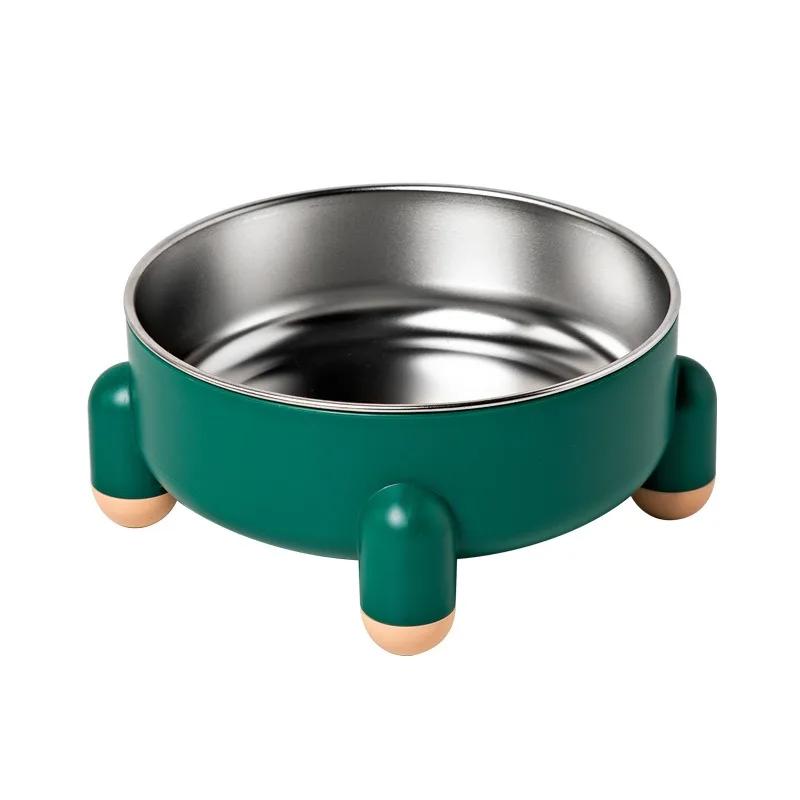 High Leg Stainless Steel Pet Bowl Dish With Stand No Spill Pet Single Bowl Dog Cat Food Water Feeder Cats Small Dogs Pet Bowl