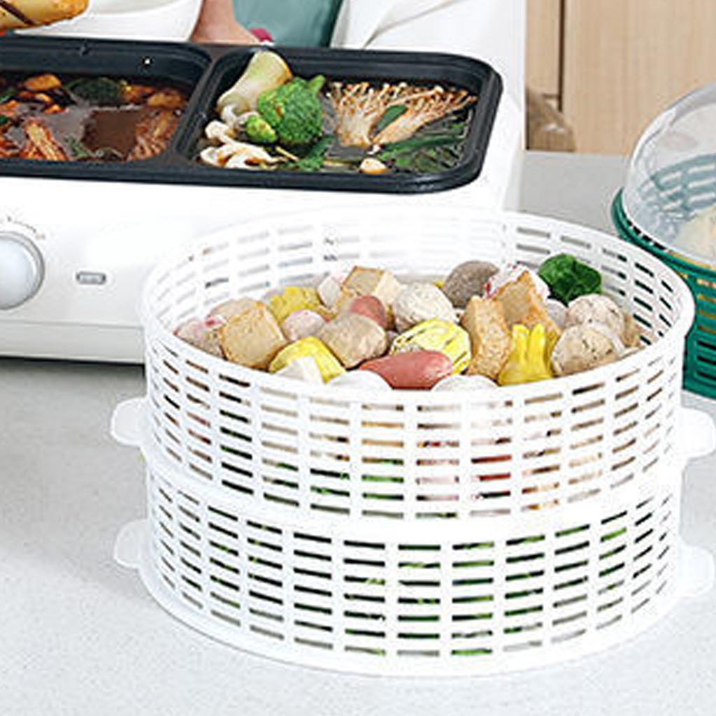 Mehrschichtige Gemüseabdeckung Sommer Atmungsaktiv Verhindert Fliegen Stapelbar Lebensmittel Abtropfkorb Haushalt