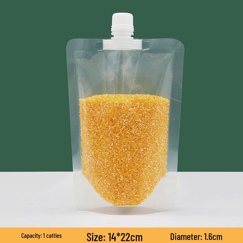 Прозрачный мешок с насадкой большого калибра для защиты от влаги и насекомых при хранении зерна и круп