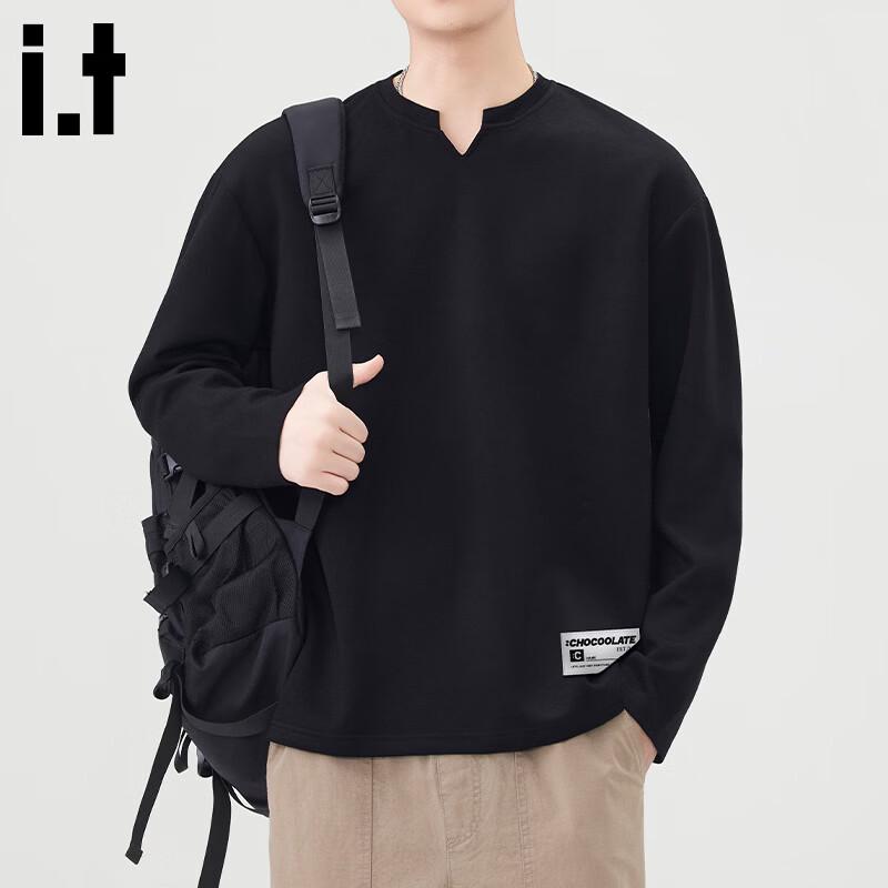 

Men s American Retro Heavyweight V-Neck Long Sleeve T-Shirt 4XL