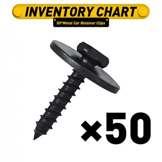 50X Bumper Fastener Clips Auto Car Hole Metal Rivets Retainer Fender Push Pin
