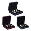 Plateau à Bijoux Boucles d'Oreilles avec Couvercle Boîte à Bagues Boîte Cadeau Porteur Bague de Fiançailles