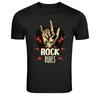 Rock Rules Hand Sign Music Rocker Graphic T-Shirt