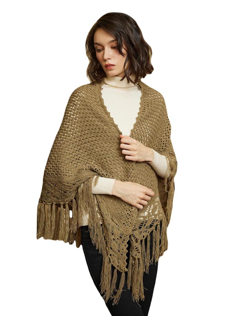 BEAUTELICATE Tassel Knit Solid Triangle Perfect for and Perfect for Cold Sage Green Women's Scarf, Large, Thick, Color, Shawl, Indoors, Office, Dates,
