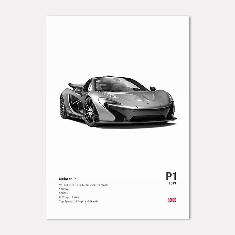 Berühmte Autos Super Sport Wandkunst Druck Poster M4 P1 DIVO STO SVJ Dekoration Wandbild Moderne Heimdekoration Geburtstagsgeschenk Ungerahmt