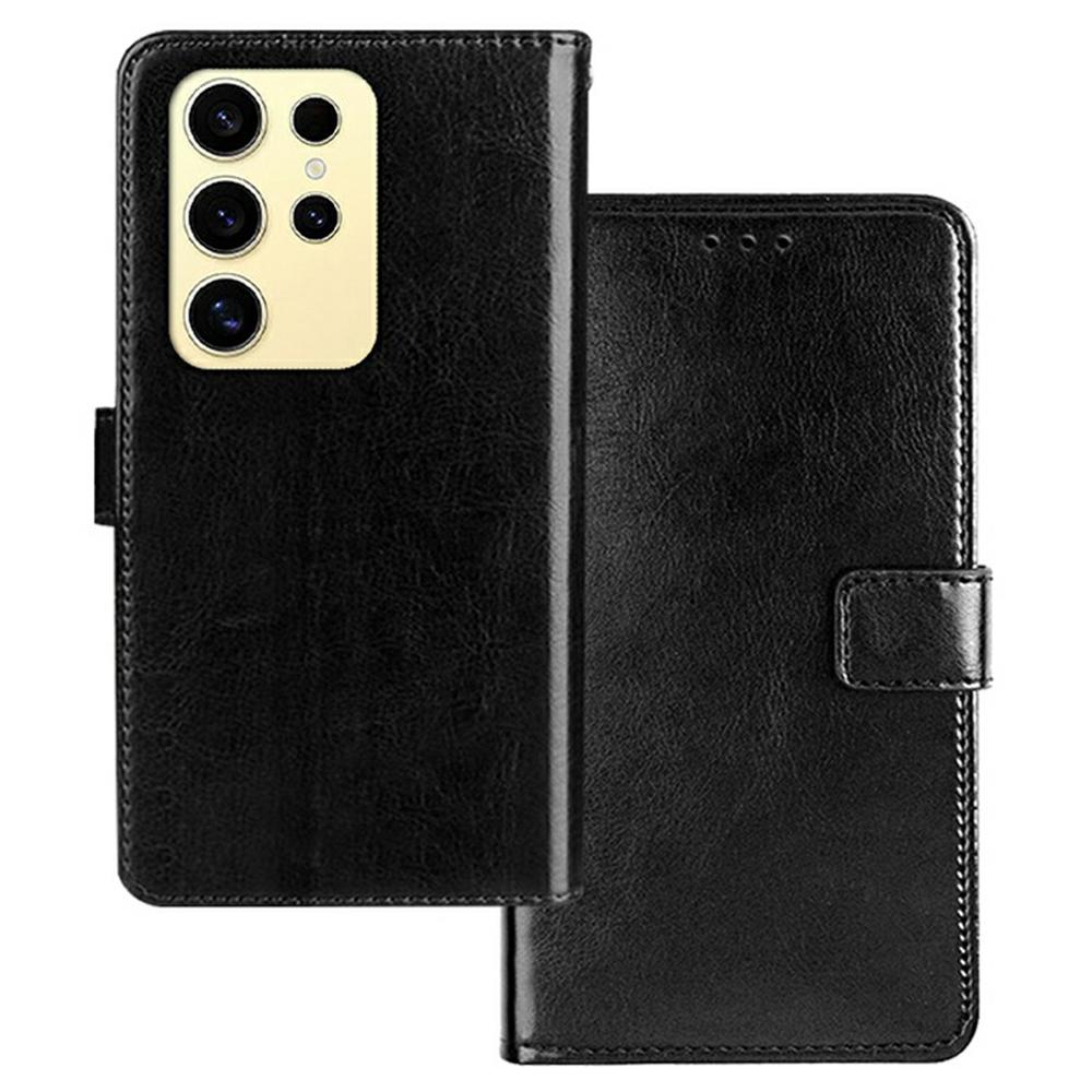 IDEWEI For Samsung Galaxy S26 Ultra Case Wallet Leather Phone Cover Crazy Horse Texture