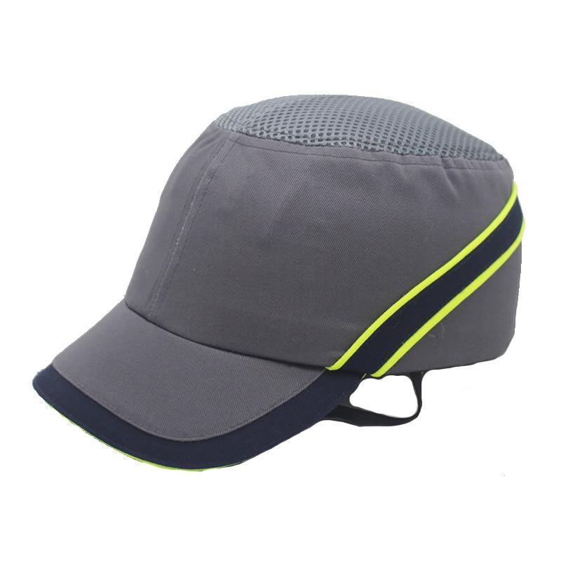 Work Safety Hi-Viz Strip Bump Cap Hard Inner Shell Protective Helmet Baseball Hat Style For Work Head Protection