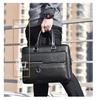 Men's Genuine Leather Briefcase, Business Casual Crossbody, Large Capacity Cowhide Bag