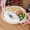 Wheat Straw Children Dividing Plate Household Solid Simple Plastic Students Dining Tableware Fashion Nordic New Thicken Dish