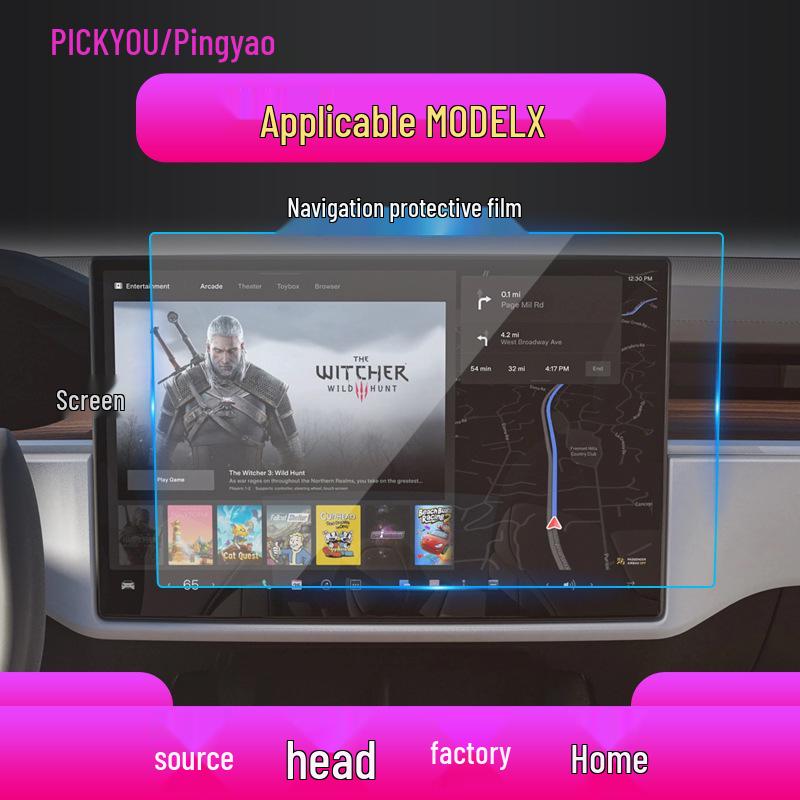 "Tempered Glass Screen Protector for Tesla Model 3/Y/X/S Navigation Display"