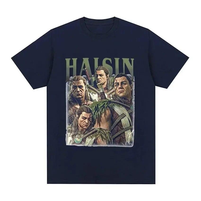 Retro Astarion Halsin Baldurs Gate 3 Unisex Women Print Tee Cotton T Shirt Short Sleeve Tshirt Fashion Oversized T-shirts Clothes