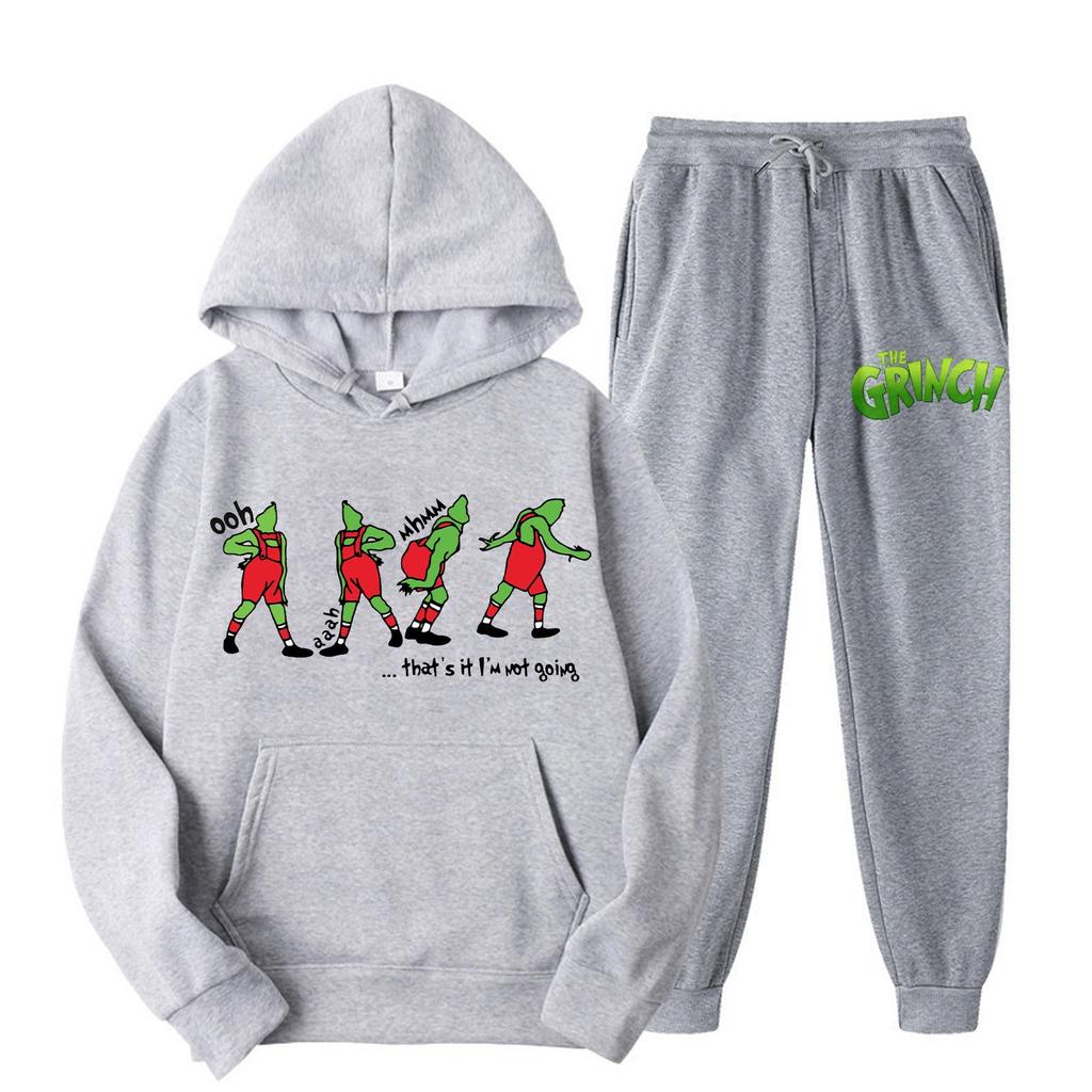 Women's Hooded Sports Tracksuit Unisex Two-Piece Running Outfits Long Sleeve Pullover Hoodies Sweatshirt+Sweatpants Set