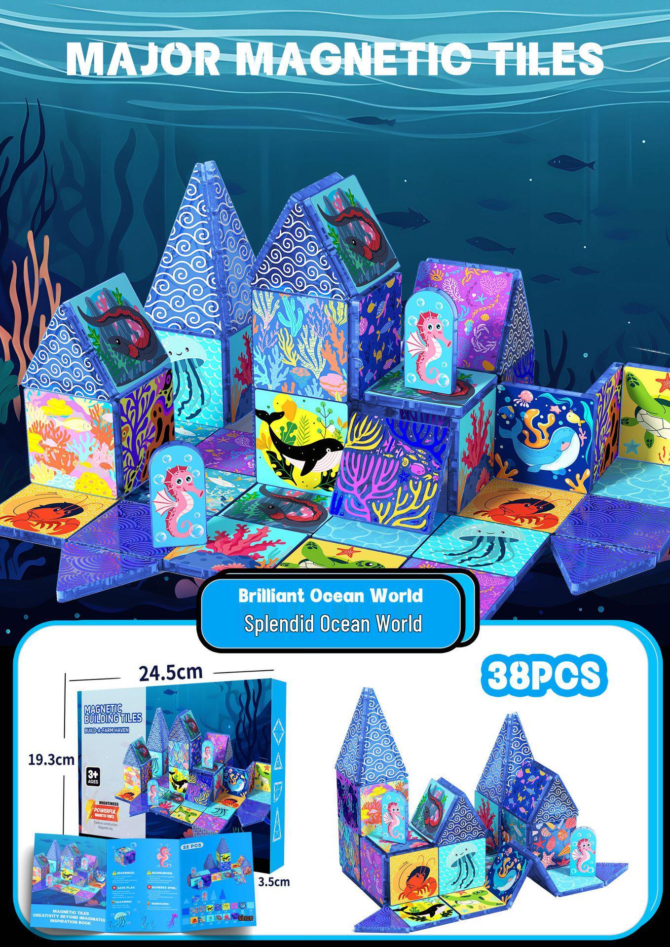 Colorful Magnetic Sheet Adventure Set: STEM Educational Toy for Lava Mine Cave Exploration