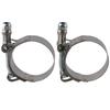 2 Pcs 1.5 Inch Stainless Steel T-Bolt Hose Clamps, Clamp Range 43-49mm for 1.5" Hose ID