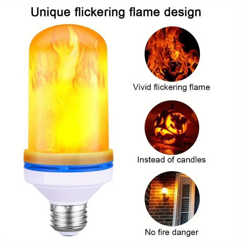 1Pcs 4 Modes Flickering Fire Simulation E27 Led Flame Effect Light Bulb For Party Ktv Garden Home Decor Outdoor Lighting