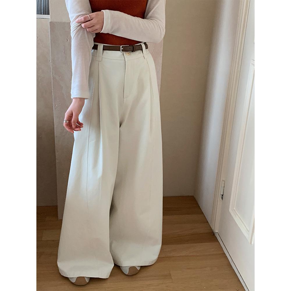 

Casual Multi-Color Wide-Leg Washed Pants - Autumn/Winter 2025 Women s Loose Fit Medium
