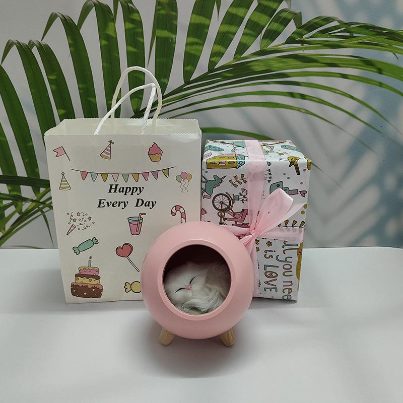 Kreatives Katze Atmosphäre Nachtlicht - USB Wiederaufladbar, Kinder Touch Nachttischlampe