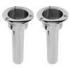 Boat Fishing Rod Cup Holder Heavy Duty 40mm Flush Mount Fishing Rod Holder for Yacht Ship 0 Degrees