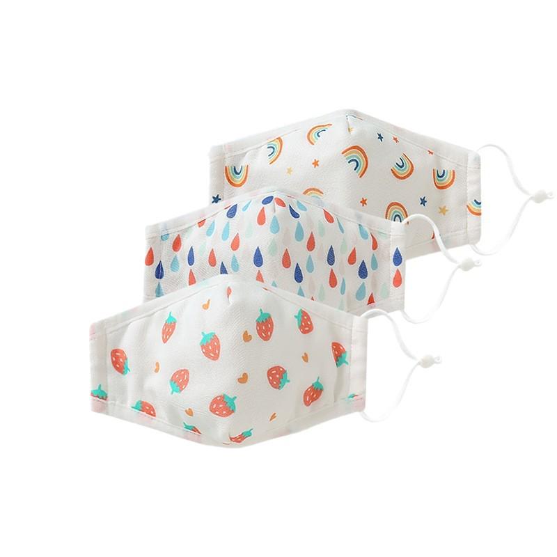 Children's Cartoon Cotton Gauze Mask - Washable & Dustproof for Autumn/Winter