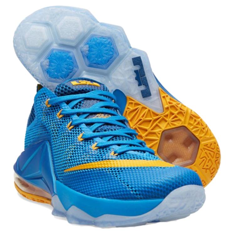 Nike Lebron 12 Comfortable Soft Non-Slip Durable Low-Top Basketball Shoes Men sneaker Blue 724558-484