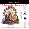 Ferris Wheel Accent Ornament 2D Acrylic Ferris Wheel Display Board Ferris Wheel Decor Christmas Tree Holiday Decoration
