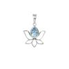 Pear Moonstone Pendant: Sparkling 925 Sterling Silver Lotus Jewelry