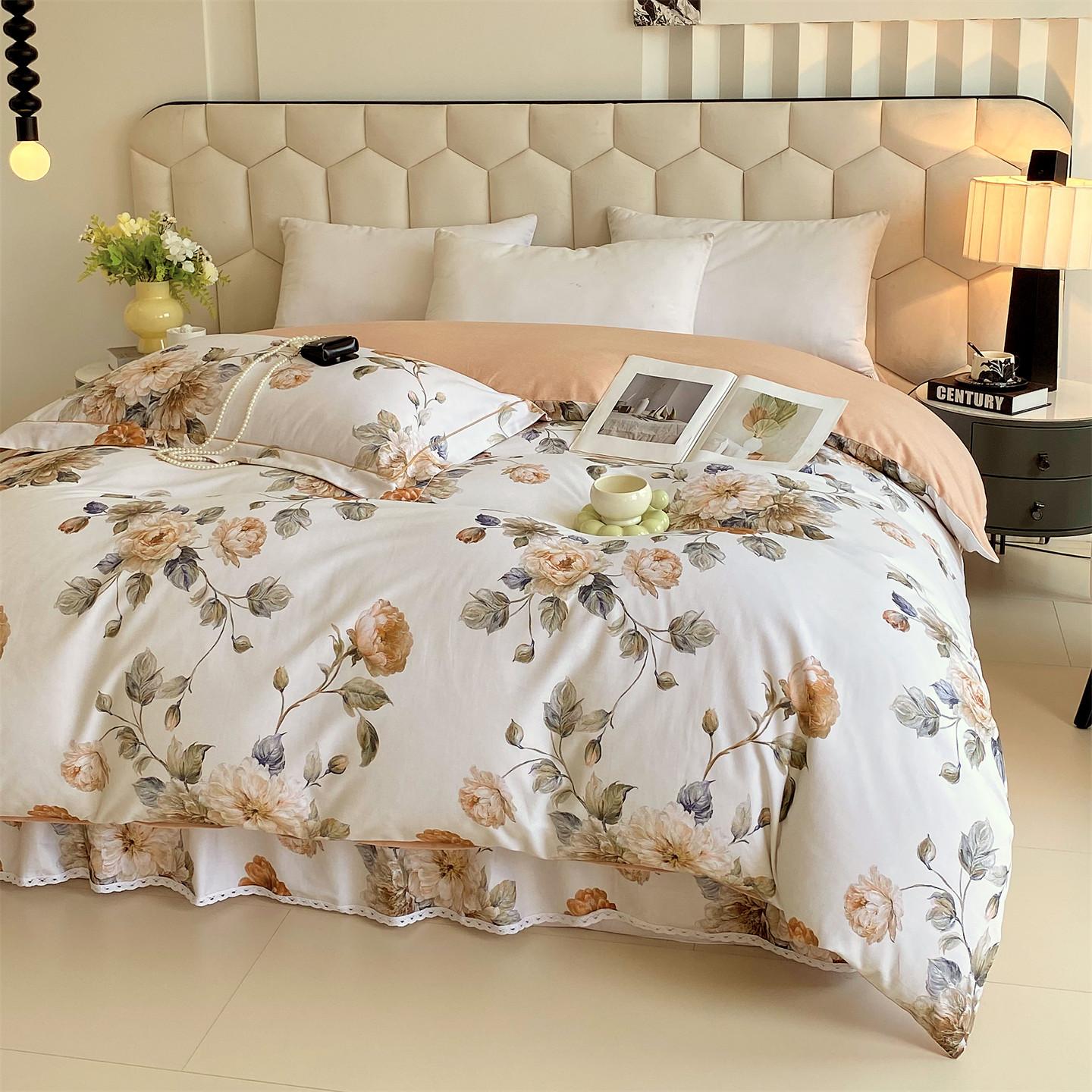 

100% thick cotton brushed quilt cover single piece cotton quilt cover 200X230