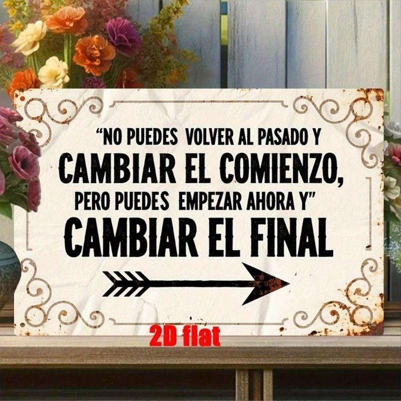 Vintage Spanish Style Metal Sign 20x30cm Bar Cafe Wall Decor