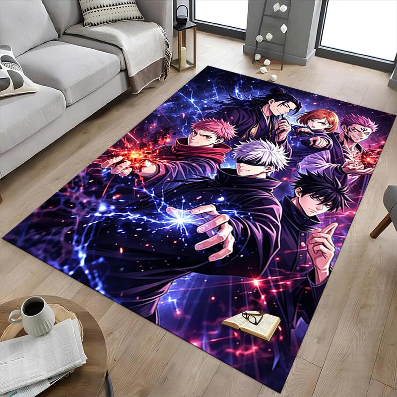 Powerful Anime Heroes Carpet For Playroom Bedroom Living Room Sofa Home Decorkids Game Area Rug Nonslip Floor Mat