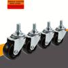 1.5 Inch Heavy-Duty Swivel Caster Wheels, M8*15mm, Silent Threaded Rod for Cart, Furniture Legs, Crib Wheels, Workbench Accessories