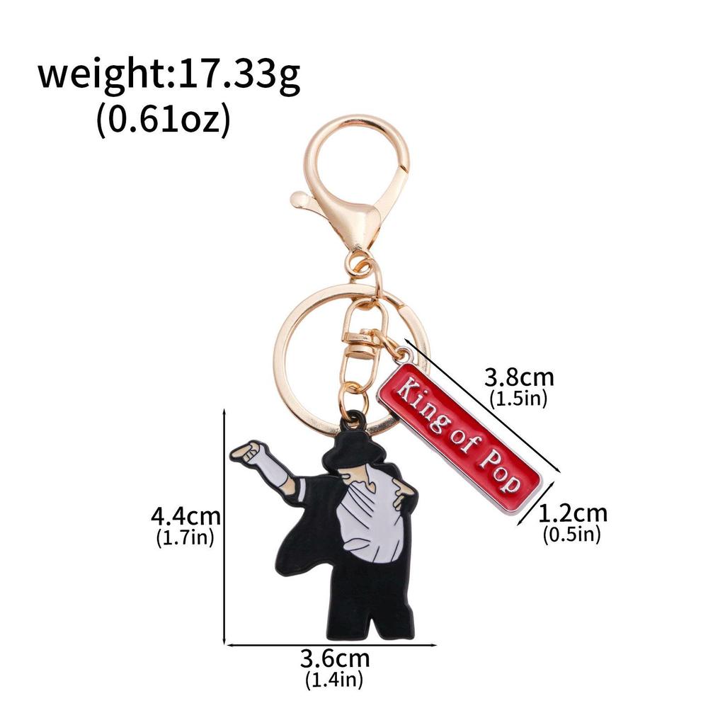 Michael Jackson Dance King Enamel Dangle Earrings