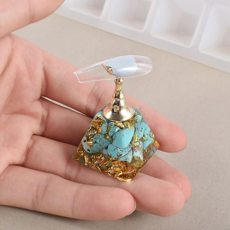 Fake Nails Tips Practice Holder Resin Mold for Press On Nails,Crystal Epoxy Mold DIY Nail Display Stand Silicone Mold