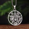 Sieben Engel Magischer Kreis Salomons Siegel Amulett Halskette Anhänger Herren Punk Retro Glücksbringer Schmuck