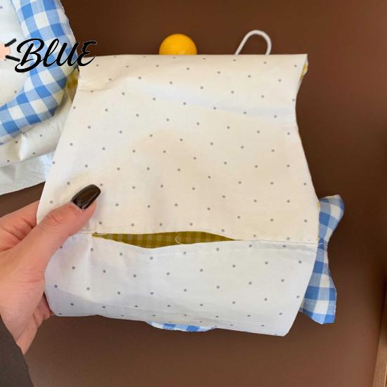 Bathroom Paper Towel Holder Hanging Tissue Box Holder Foldable Fabric Napkin Dispenser Bedroom Container Durable Portable Storage Organizer for Car
