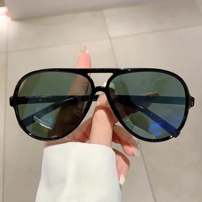 KAMMPT Vintage Pilot Sunglasses Men New Fashion Outdoor Casual Shades Women Trendy Brand Design Korean Style Anti-UV Sun Glasses