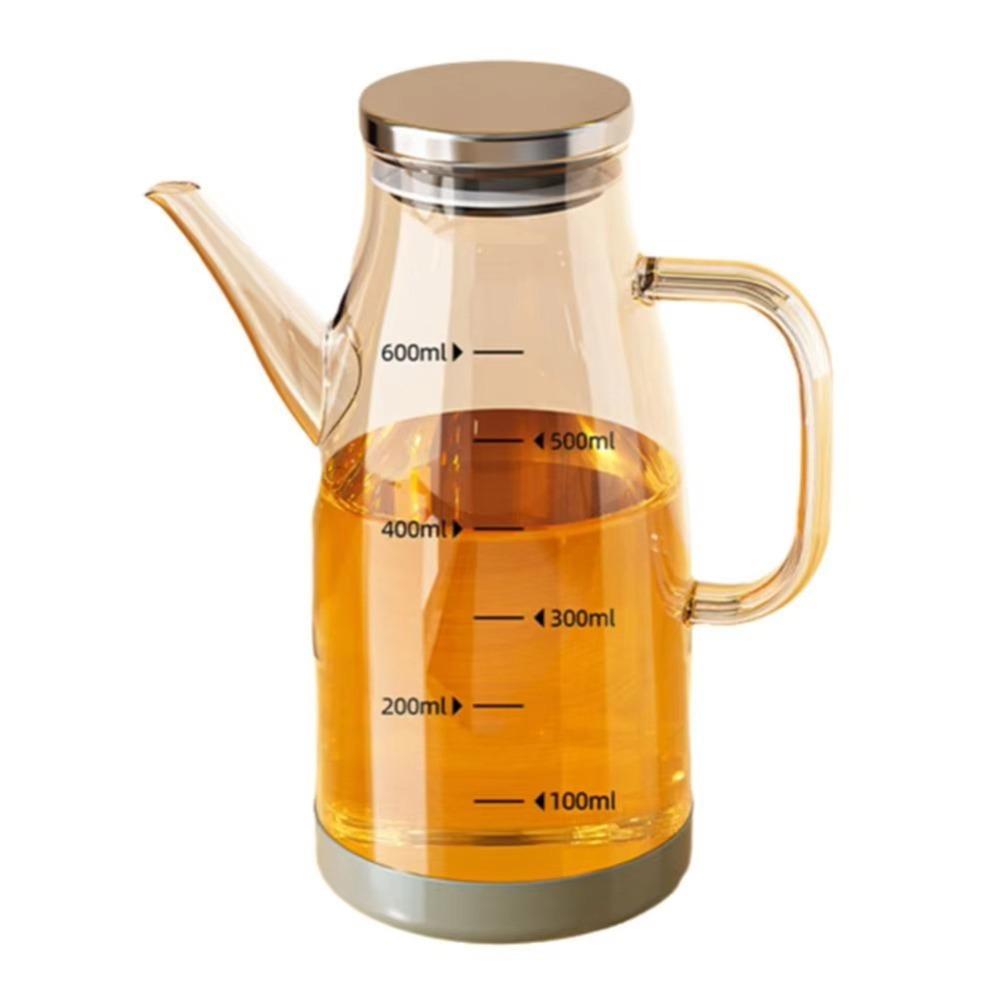 Large Capacity Glass Oil Pot Food-grade Oil Storage Container Oil Dispenser Bottle  Household