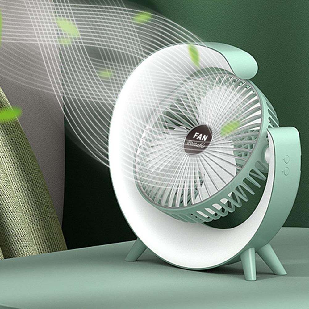 

USB Small Cooling Fan Quiet with Colorful Light Portable Table Fan 180 Degree Rotatable for Home Office Bedroom Dorm Summer Gift