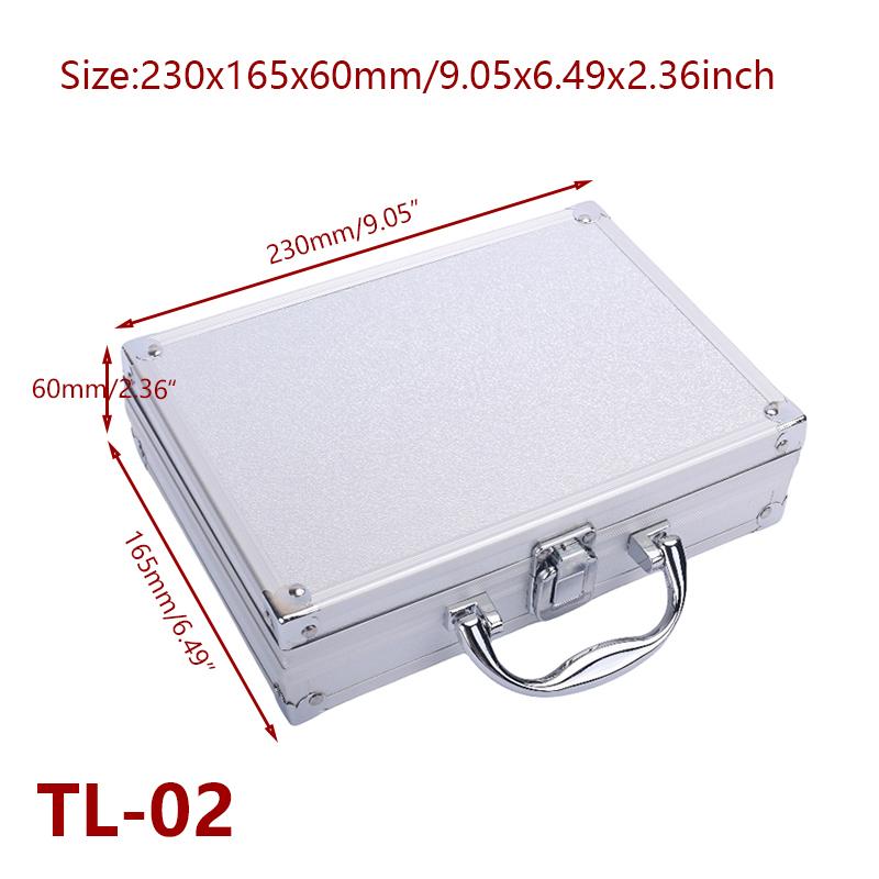 Multiple specifications Aluminum Toolboxes Silver Metal Safety Equipment Cases Portable Instrument Storage Boxes With Handles