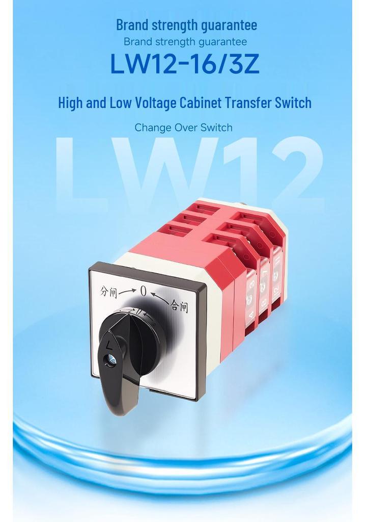 Zhuochao LW12-16/3Z Universal Three-Speed Self-Resetting Changeover Switch