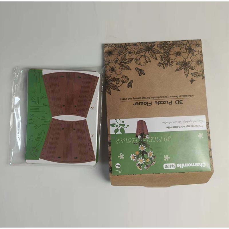 3D Flower Wooden Puzzles DIY Wooden Flowers Model Kit Building Set Crafts for Adults To Build Botanical Collection Creative Gift