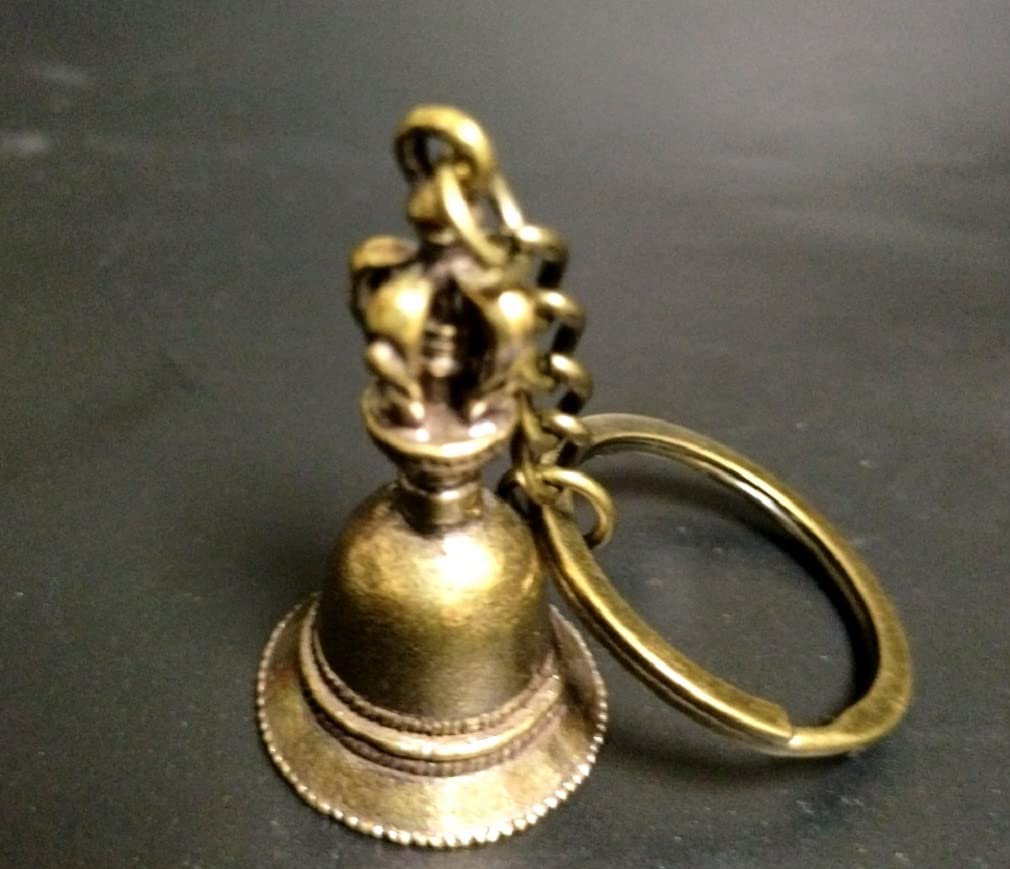 [Kaimed] Brass Guardian Bell Vintage Bell Amulet Keychain Harley Rider