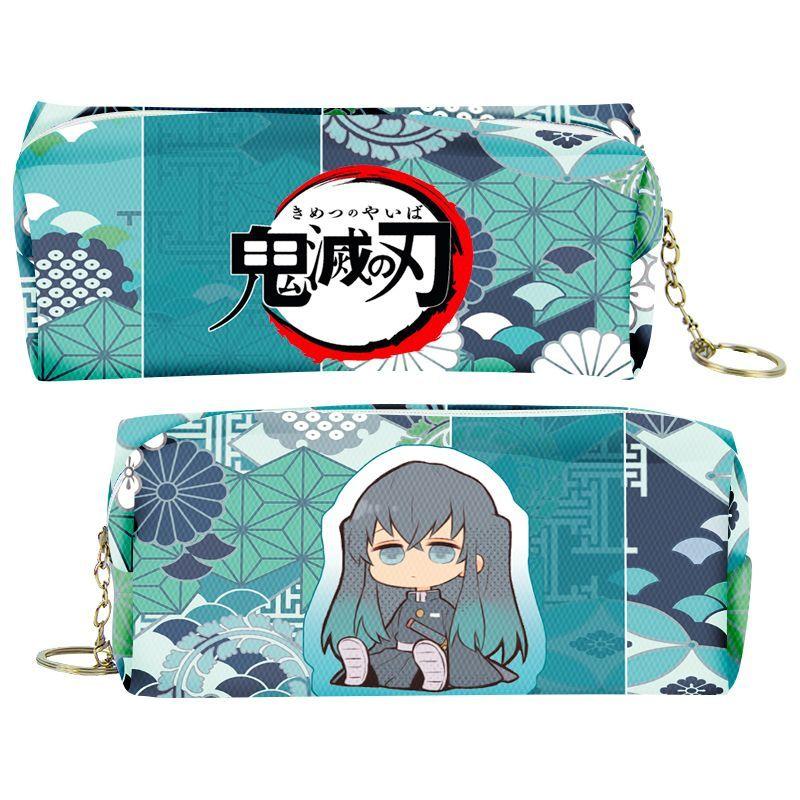 Slayer Demon Cartoon Animation Peripheral Pencil Case Stationery Box Pencil Coin Purse PU Zipper Nezuko Mitsuri Butterfly Ninja