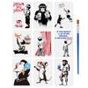 PET Hollow Out Drawing Painting Stencils, for DIY Scrapbook, Photo Album, Mixed Shapes, 297x210mm, 9pcs/set