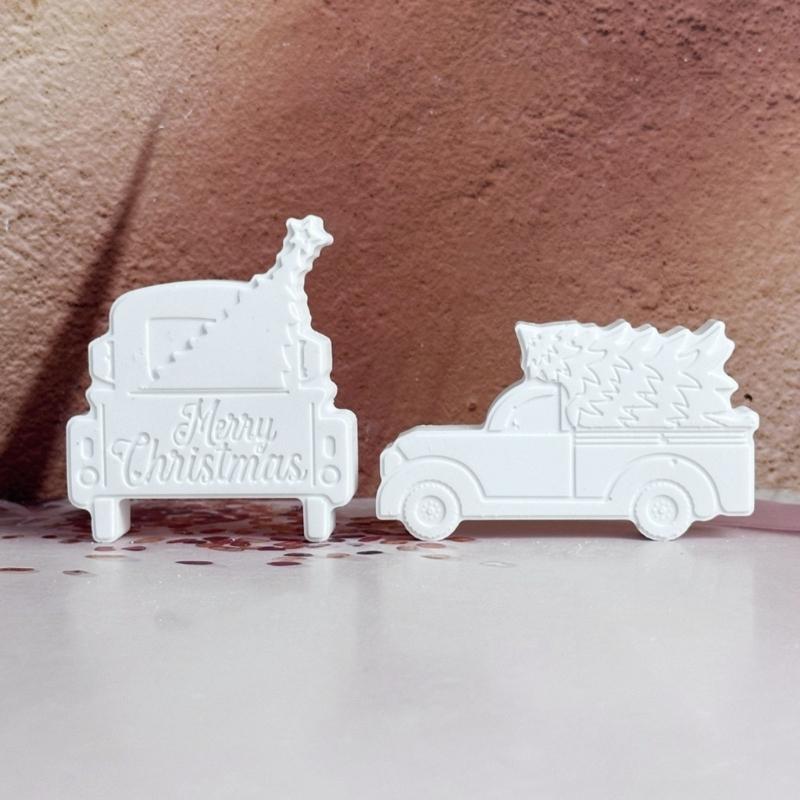 Christmas Tree Car Silicone Molds Holiday Candle Silicones Mould for Making Candle Soap Chocolate Festival Decoration