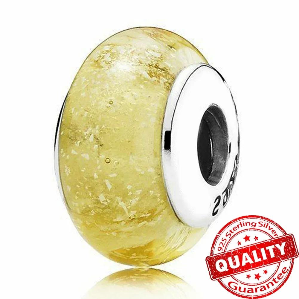 Copper Pink Flower Murano Glass Beads Charm Fit Original Bracelet Necklace Faceted Murano Diy Women Luxury Jewelry