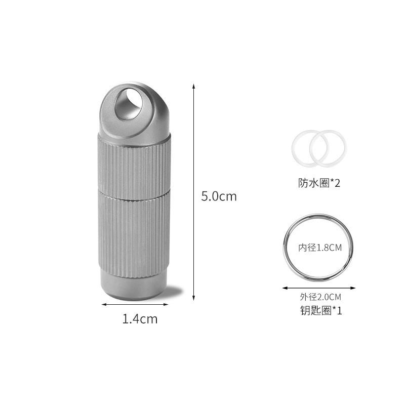 Titanium EDC Waterproof Survival Capsule Portable Outdoor Gear Compact Multi-Tool Storage Case Hiking Camping