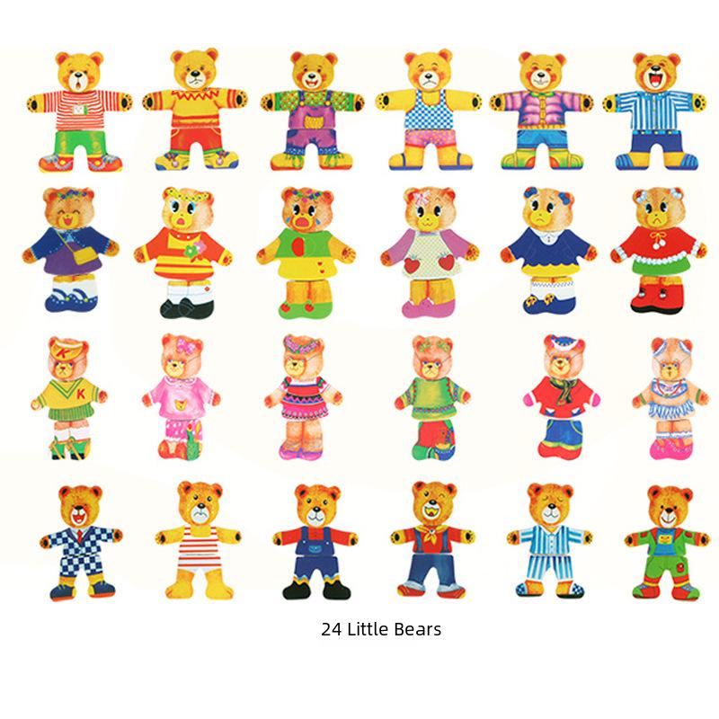Four Bears Dress-Up Puzzle: Educational Toy for Girls