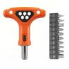 Ratchet Screwdriver 6.35mm Ratchet Bit Screwdriver with Non-Slip Handle Multifunctional for 1/4 Inch Hex Screwdrivers Bits Set