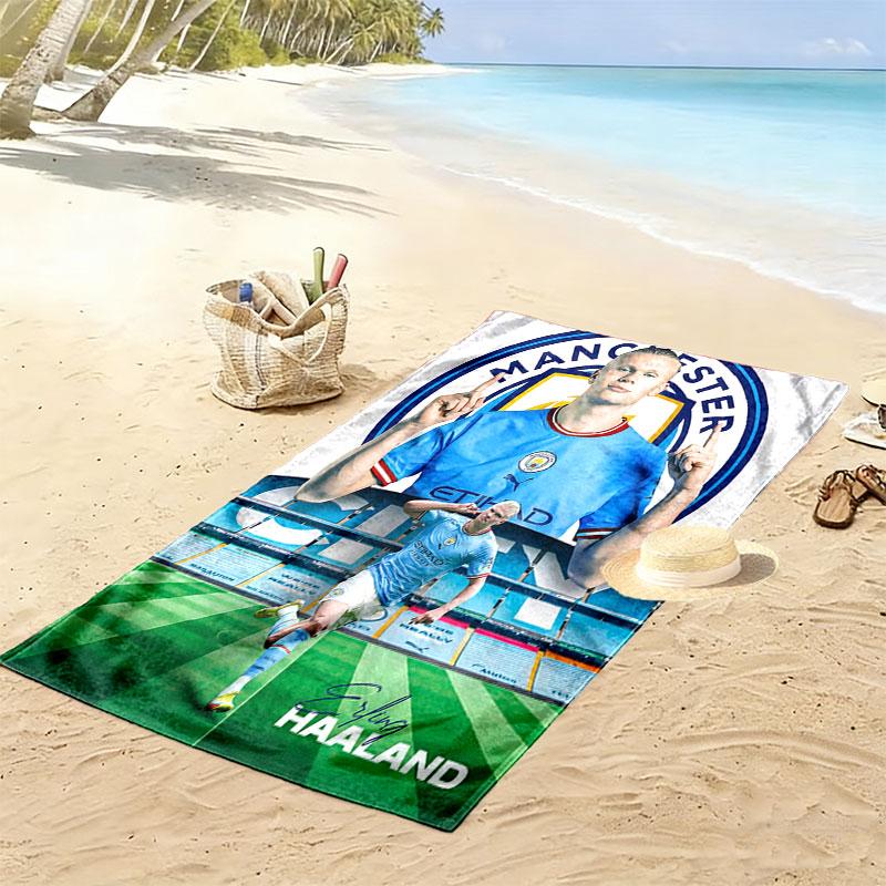 Erling Haaland Pulse Beach Towel, Large Soft Quick Dry Towel for Beach Camping Swimming